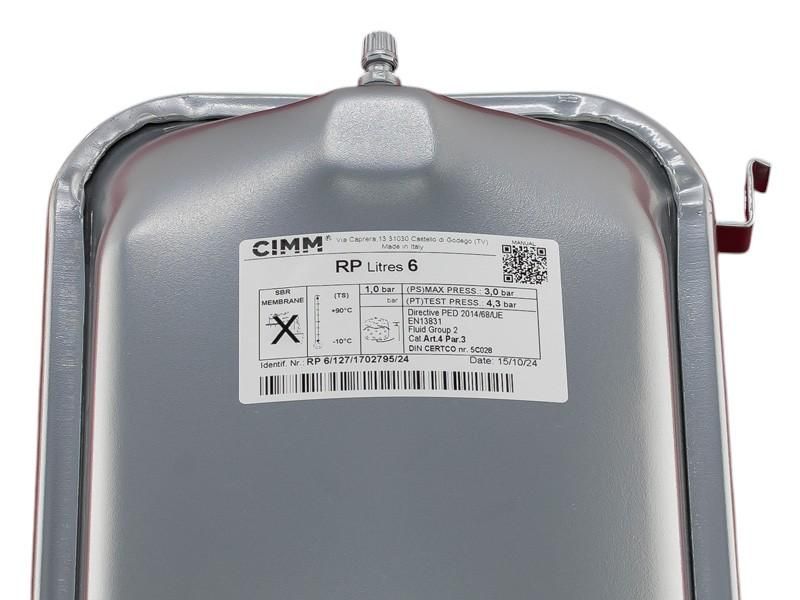 Розширювальний бак Immergas, Nobel, Sime, Unical 6 л CIMM G3/8 ➣ бокове кріплення (2.98) 910603/ISP фото