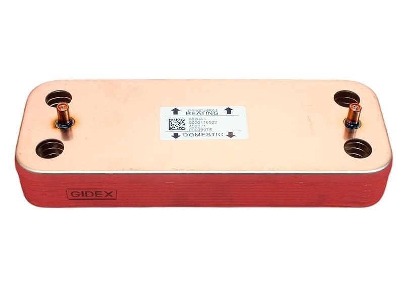 Теплообмінник вторинний Demrad / Protherm (10 пластин) (D020116522, D020116523, 0020119605) (45.204) D020116522, D020116523, 0020119605 фото