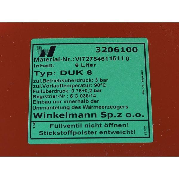 Розширювальний бак 6 л Viessmann Vitopend 100 WH1B (7825499) (2.26) 7825499 фото