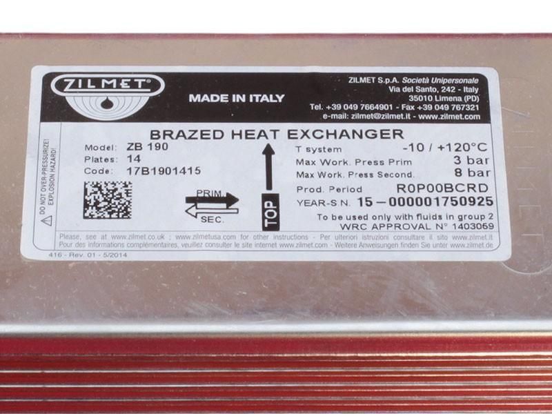 Вторичный теплообменник Vaillant Turbomax / AtmoMax (14 пластин) Zilmet (17B1901415) (45.66) 17B1901415 фото